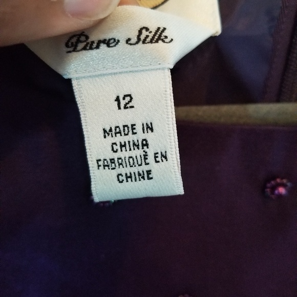 Talbots Pure Silk Scoop Neck Zip Top Blouse - Picture 4 of 6